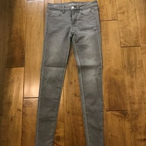 Gray AE jeggings